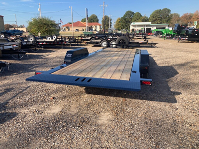 LoadTrail 83x22 Tilt-N-Go I beam 2-7,000lb Dexter Torsion Brake Axles ST235/80-r16 10 ply tires Gravity 16 foot tilt deck, 6 foot stationary deck 10k drop leg jack 6-D-rings Tool tray Spare tire and mount