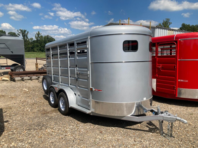 GR 7x14 bumper pull stock 7k Cleated rubber floor Swing slide tail gate $9,995